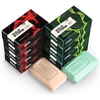 Wild Stone 4 Ultra Sensual en 4 Forest Spice Combo voor Mannen, Pak van 8 (100 gram elk) gray