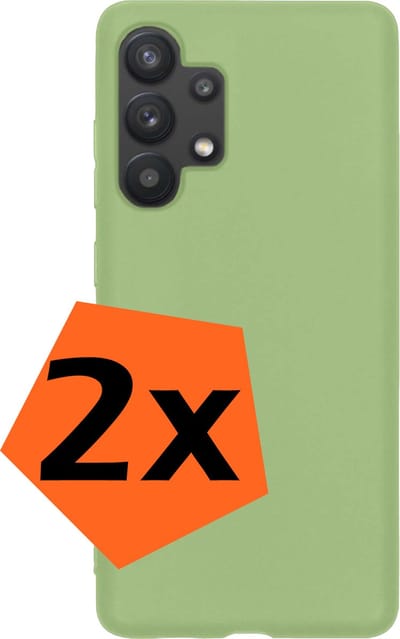 Hoes - 2 Stuks - Geschikt voor Samsung Galaxy A13 4G - Sterk & Shockproof - Case Siliconen - Back Cover - Telefoon Hoes - Groen
