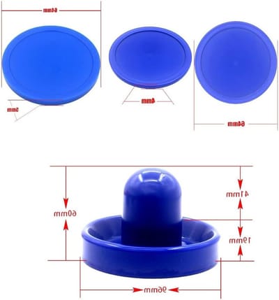 Air Hockey Pushers Set met 4 Vervangende Pucks - 2 Stuks 96mm Mallets voor Spellen en Tafelplezier