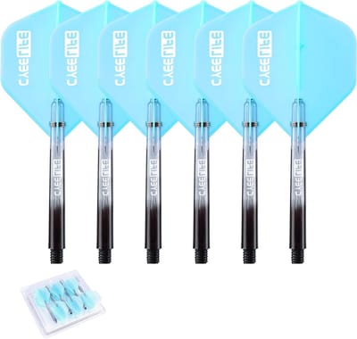 Dart Flights en PC Shafts Set met 12 Stuks Metaal O-Ringen - Compleet Dart Accessoires Set voor Spelers
