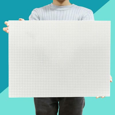48*64 Stippen Basisplaat Bouwstenen Muur ZELF MAKEN Klassieke Stenen Speelgoed Ideaal Voor Kinderen Werkt Met Bouwsteen wit