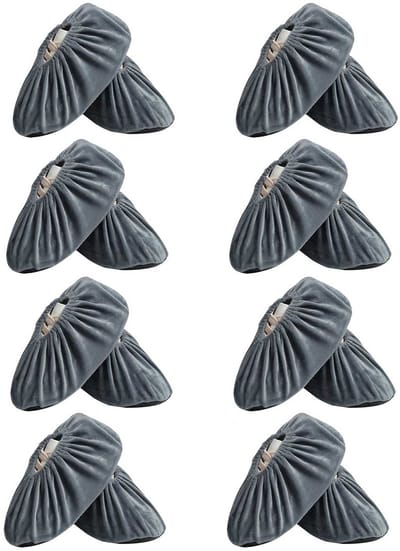 8 paar antislip overschoenen - Herbruikbare schoenovertrekken - Huishoudelijke schoenovertrekken - Verdikte schoenovertrekken voor thuisgebruik - Maat 38-43 - Wasbaar - Geschikt voor binnen- en thuisgebruik, stofdicht, houdt vloeren schoon - Grijs