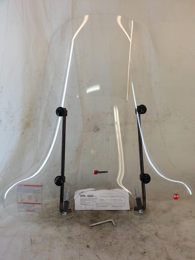 Scooter Windscherm - Vespa Bescherming - Rijcomfort Verbeteren - Duurzaam Acryl Materiaal - 72x70 cm - Donker