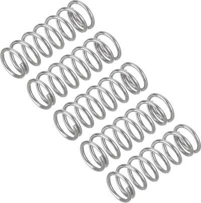 Drukveren Set - Compressieveren Spiraalveren - Industriële Toepassingen - Roestvrij Staal 304 - 0.8x7x20mm - Zilver