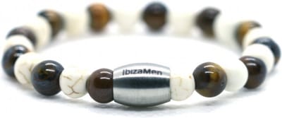 Ibizamen KIDS - Jongens - armband - mix - tijgeroog - 6mm
