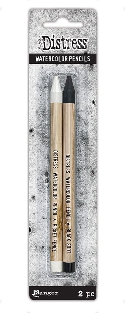 Ranger Distress Watercolor Pencil 2 st - Picket Fence&Black Soot TDH83573 Tim Holtz (02-24)