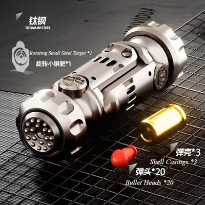 Stun Granaten Fidget Spinner Miniatuur Pistool Speelgoedpistool met Uitwerpende Patronen Stressverlichting Vinger Speelgoed voor Volwassenen Kinderen Beste Cadeaus