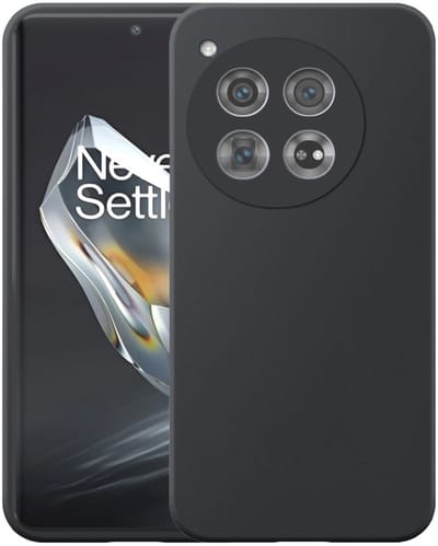 Geschikt voor OnePlus 12 Telefoonhoesje Flexibel Siliconen TPU hoesje - Flexible Back Cover Case Siliconen TPU - Zwart - Smartphonica geschikt voor OnePlus 12