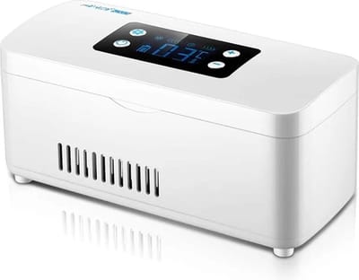 Mini Koelkast - Insuline Koelkast - Mini Koeler Medicijnen - Draagbare Medische Koelkast - Lcd Display - Lichtgewicht 1.5 kg - Afm. L 22 x B 15 x H 15 cm - Wit