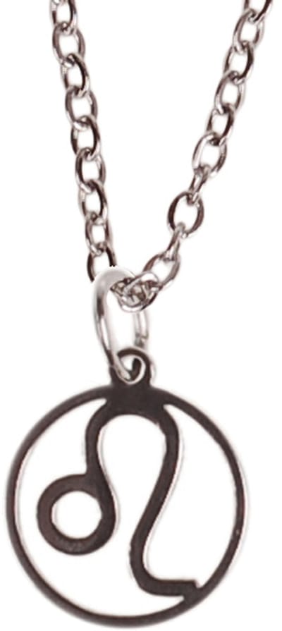 Kinderketting Zilverkleurig 45cm - Hangertje Sterrenbeeld RVS - Leeuw
