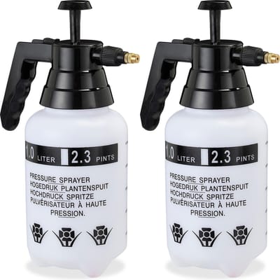 2x drukspruit 1 l - plantenspuit - onkruidspuit - druksproeier - handspuit tuin