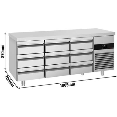 GGM Gastro Kühltisch PREMIUM - 1865x700mm - 9 Schubladen