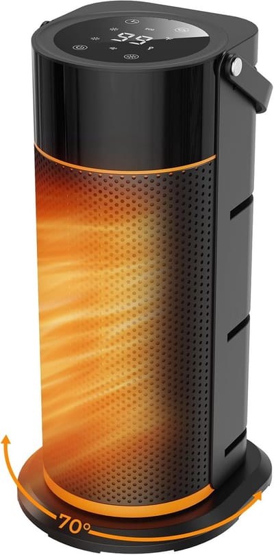 Keramische Verwarming - Elektrische Kachel - Snelle Ruimte Verwarming - Energiezuinig ECO-Modus - 2000 Watt - Zwart