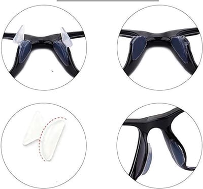 Anti-slip neuspads voor bril | 4 stuks | Brilhouder - Neus Pads - Tegen slippen | Doorzichtig