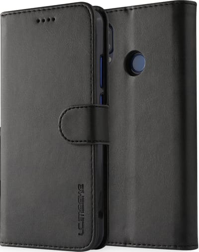 Bookcase Geschikt voor Huawei P20 Lite - Zwart - Pasjeshouder - Portemonnee Hoesje