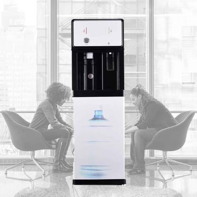 Waterdispenser Warm en Koud - Waterkoeler Fontein - Direct Water Tappen - Onderlader Fles Plaatsing - 110H cm - Wit