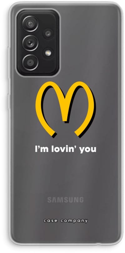 Case Company® - Hoesje geschikt voor Samsung Galaxy A52s 5G hoesje - I'm lovin' you - Soft Cover Telefoonhoesje - Bescherming aan alle Kanten en Schermrand