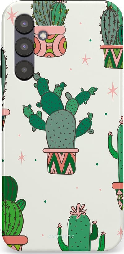 Casetastic Hoesje Geschikt voor Samsung A25 - Stijlvolle Beschermende Duo-layer Case - Zonnige Cactus