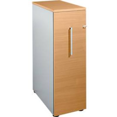 Schäfer Shop  Genius Hoog ladeblok, B 435 x D 800 x H 1296 mm, beukenpatroon/blank aluminium