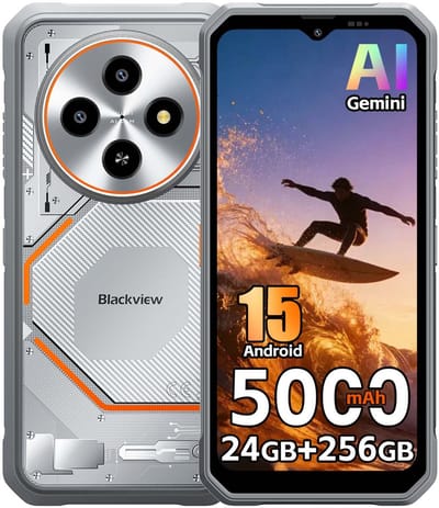 Blackview FORT 2 Robuuste smartphone - Gemini AI - 24 GB RAM - 256 GB ROM - 6,56 inch - Android 15 - IP68/IP69K Outdoor telefoon - GPS NFC - Wit