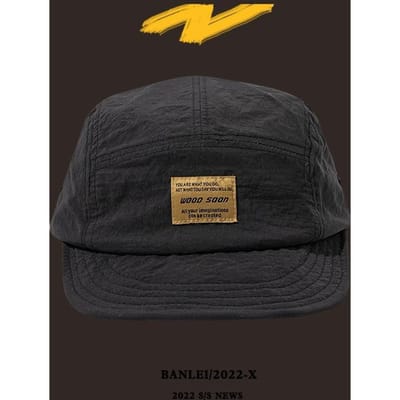 Grote Hoofdomtrek Sneldrogende Ademende Hoed Trendy Baseballpet Mannen en Vrouwen Werkkleding Korte Klep Hoed Veelzijdige Zachte Top Hip Hop Hoed adjustable black