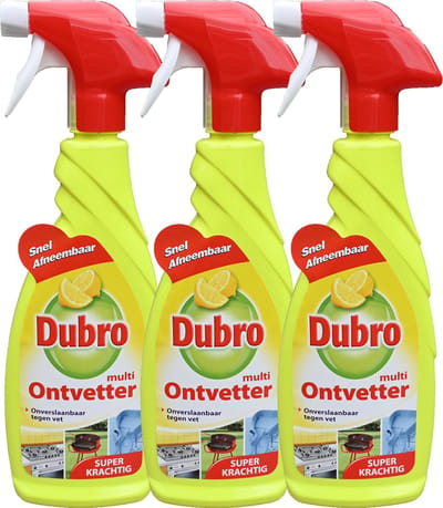 3 x Dubro multi ontvetter spray - onverslaanbaar tegen vet - super krachtig - 3 x 650 ml