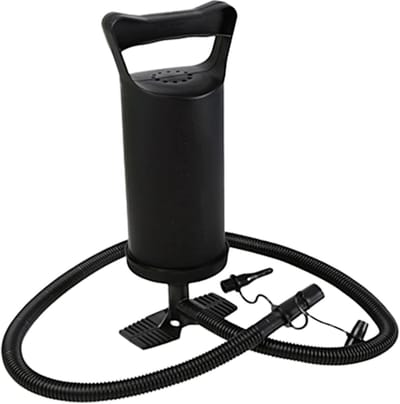 NTH products- Handpomp Dubbele Hefpomp - Handpomp met 2 Opzetstukken - Luchtpomp voor Luchtmatrassen - 1,2 Liter Pompvermogen - Duurzaam en Betrouwbaar
