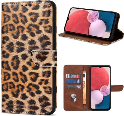 Geschikt Voor Oppo A17 Hoesje - Solidenz Bookcase A17 - Telefoonhoesje A17 - Case Met Pasjeshouder - Leopard - Panter - Cover Hoes - Luipaard