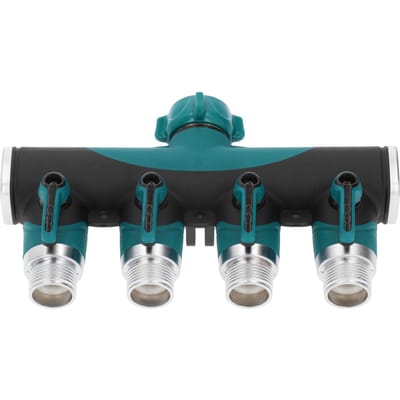 4-Weg Slangverdeler Metalen Kraan Waterverdeelregelaar Connector Tuin Gazons Product
