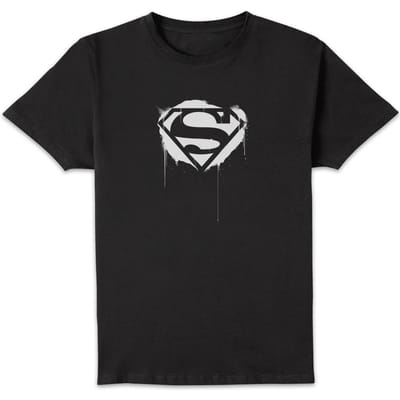 Justice League Graffiti Superman Men's T-Shirt - Black - L