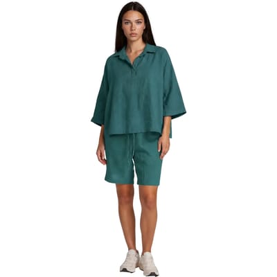 Bermuda voor dames Haris Cotton Essentials Knot Waist Slant Pocket