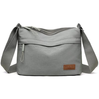 Dames Casual Crossbody Tassen Nylon Stof Multi Zakken Kleine Capaciteit Hobo Schoudertas Lente Laatste Mode Messenger Bag grijs