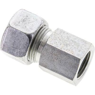 15L & M18x1.5 Verzinkt Stalen Rechte Snijringkoppeling Binnendraad 315bar ISO 8434-1