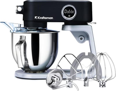 Volledig metalen keukenmachine met 8 snelheden en timerfunctie – ideaal voor elke baksessie