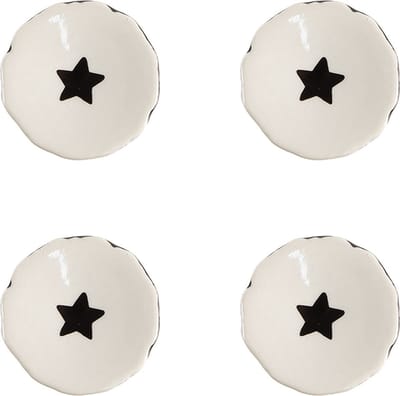 Clayre & Eef Deurknop Set van 4 Ø 4 cm Beige Keramiek Ster