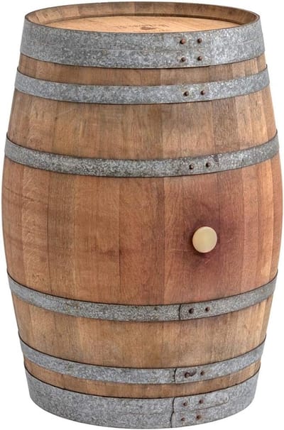 Houten Vat Tafel - Decoratieve Statafel - Buiten Zitten - Handgemaakt Eikenhout - Ruim Tafeloppervlak