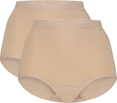 Ten Cate Basics organic cotton stretch high waist beige 2-pack voor Dames | Maat M