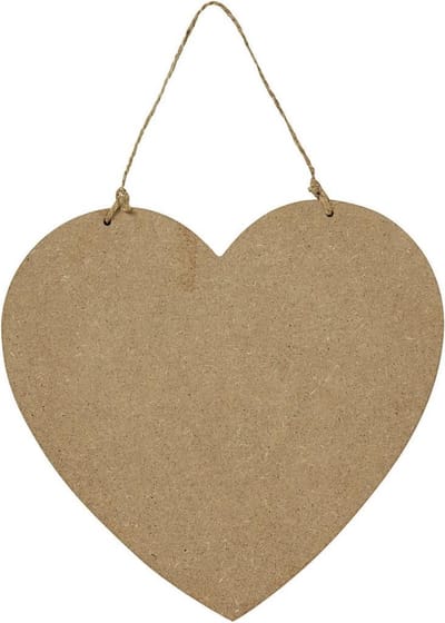 Hart, afm 18,5x19,5 cm, dikte 5 mm, 1 stuk