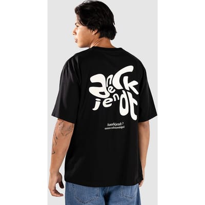 Anerkjendt Akvillads Print T-Shirt zwart