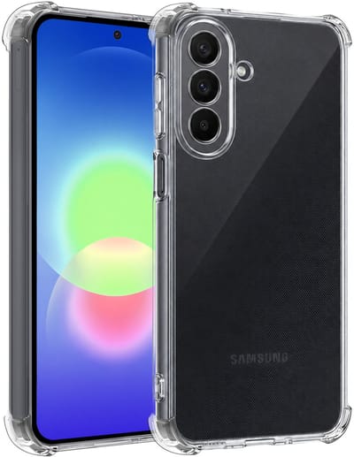 Hoesje - Geschikt voor Samsung Galaxy A27 - Sterk & Shockproof - Siliconen Shock Case - Hoes Cover - Telefoonhoes - Transparant