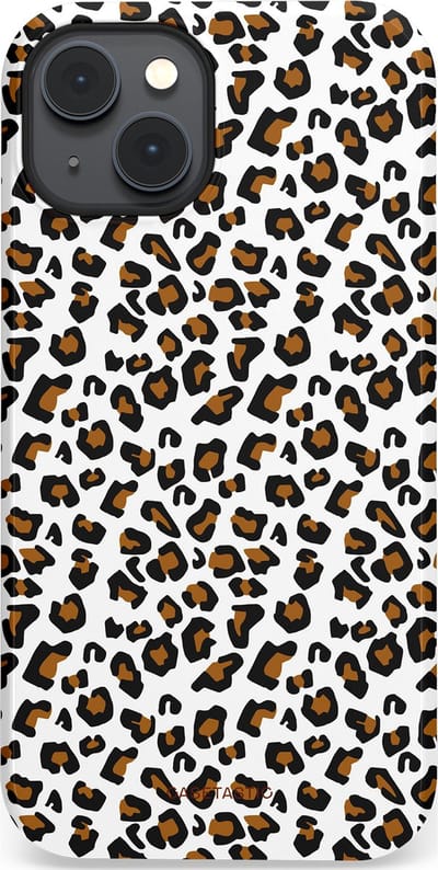 Casetastic Hoesje Geschikt voor Apple iPhone 14 Plus Magsafe - Stijlvolle Beschermende Duo-layer Case - Panter abstractie