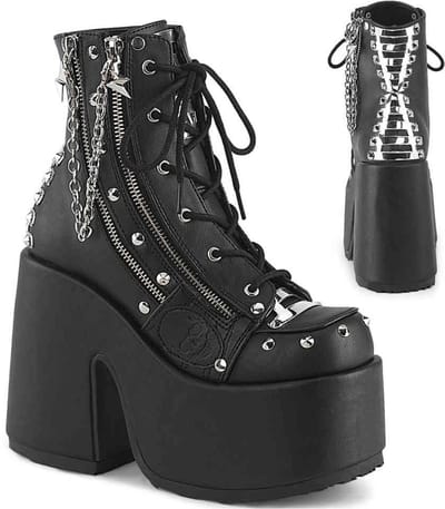 DemoniaCult - CAMEL208 Plateau Laarzen - US 12 - 42 Shoes - Zwart