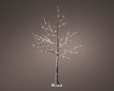 Lumineo - LED boom l30b30h125 cm-48l bruin kerstverlichting