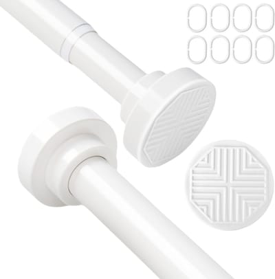 MTTproducts- Gordijnroede Zonder Boren - Telescoopstang - Antislip - Roestvrij Staal - Flexibel - 70-130 cm, Ø 50 mm - Ophangstang