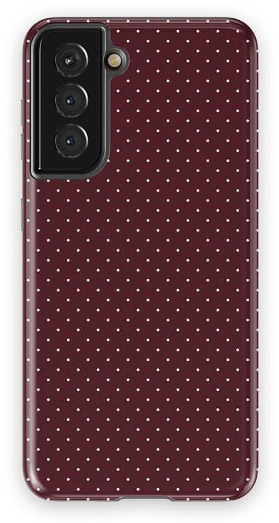 Micro Dots Tough Hoesje Samsung Galaxy S21 | Geschikt Voor Mag | Stippen Motief Backcover Samsung Galaxy S21 Wine Dots