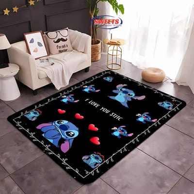 NR.3 Disney Lilo & Stitch Thema Tapijt! Slaapkamer Woonkamer Bedmat, Antislip Exquise Huisdecoratie, Duurzaam Machinewasbaar Kleed 50x80cm (20x31in)