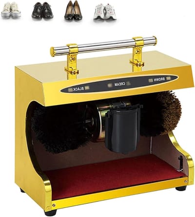 Schoenpoetsmachine - Automatische Poetsmachine - Schoenen Polijsten - Automatische Inductie - 37x21x29 cm - Goud