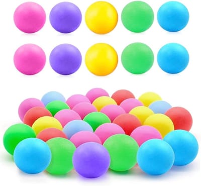 Tafeltennisballen in gemengde kleuren, 40 mm, premium kwaliteit voor training, recreatie en knutselen - 50 stuks
