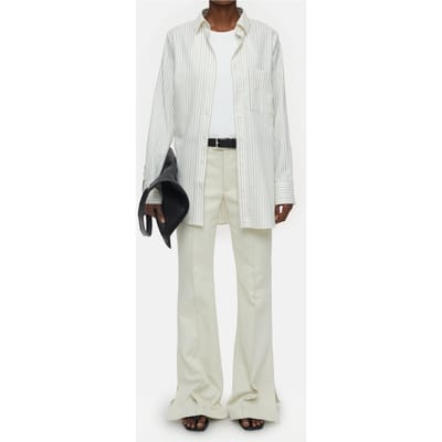 Closed Boyfriend Shirt Ivory Size: L | Long-Sleeved Tops Outlet | Dames | Wit