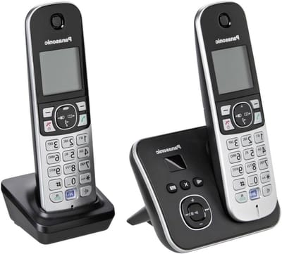 Draadloze DECT Telefoon - Tweedelig Telefoonsysteem - Thuis Bellen - Verlicht Toetsenbord - 2 stuks - Zwart